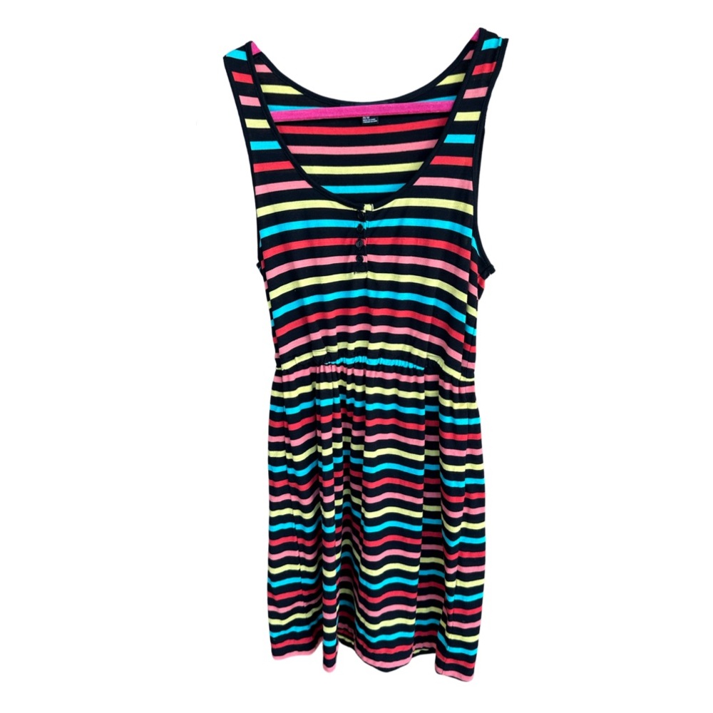 Rainbow Striped Tank Dress